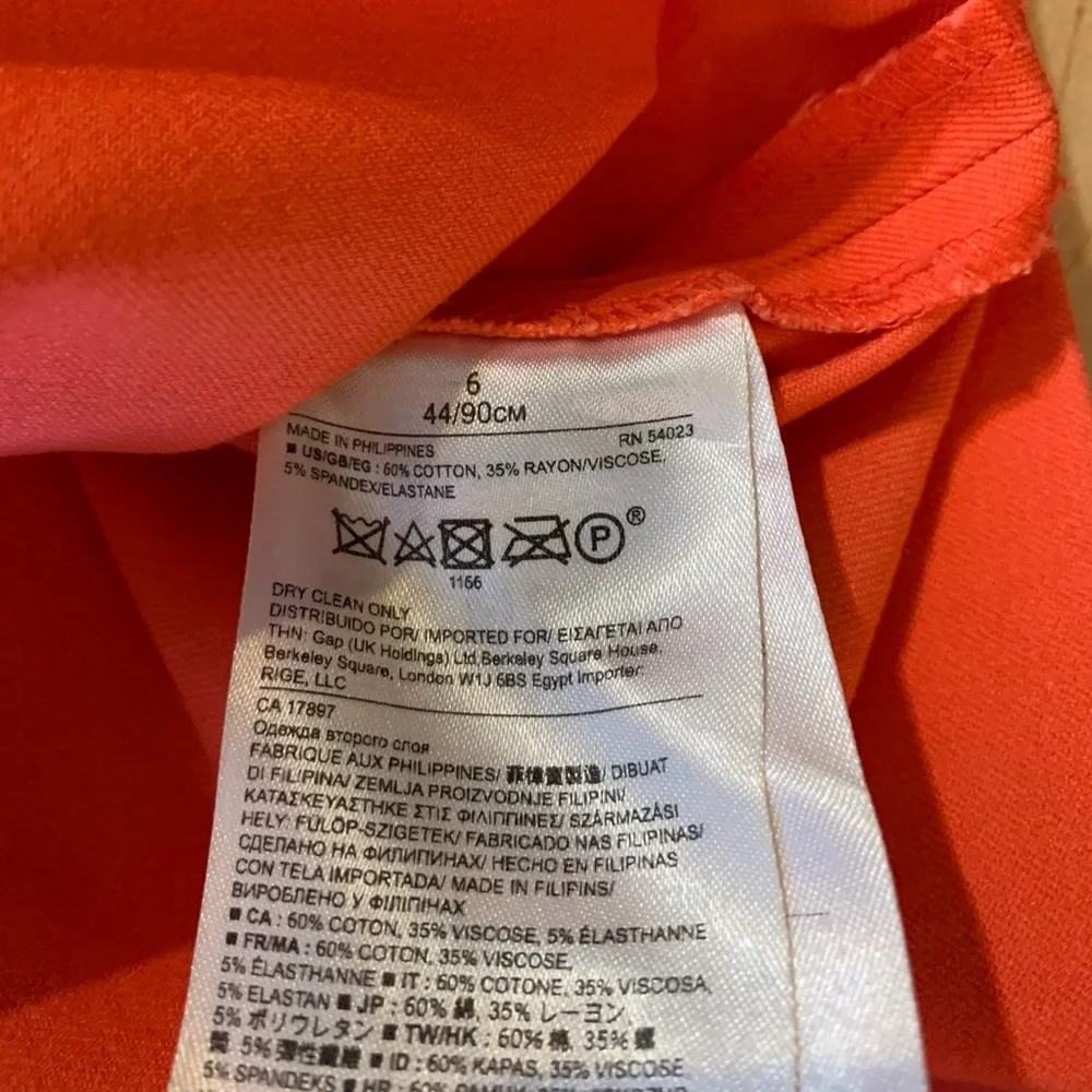 ❌SOLD❌ ✨HP✨ 🦋 3/$9 Banana Republic Orange red pink wrap pencil skirt size 6 - Picture 5 of 8